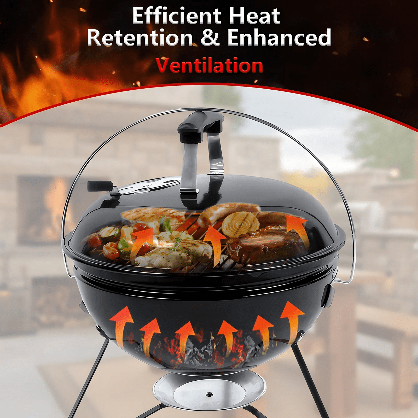 14 in. Smokey Joe Charcoal Grill Black