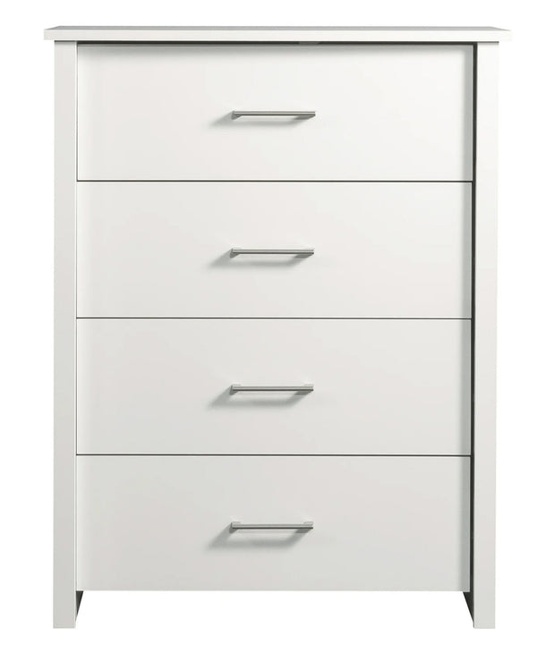 4 Drawer White Dresser for Bedroom Modern Chest of Drawers Wood Storage Cabinet for Living Room Kitchen Office