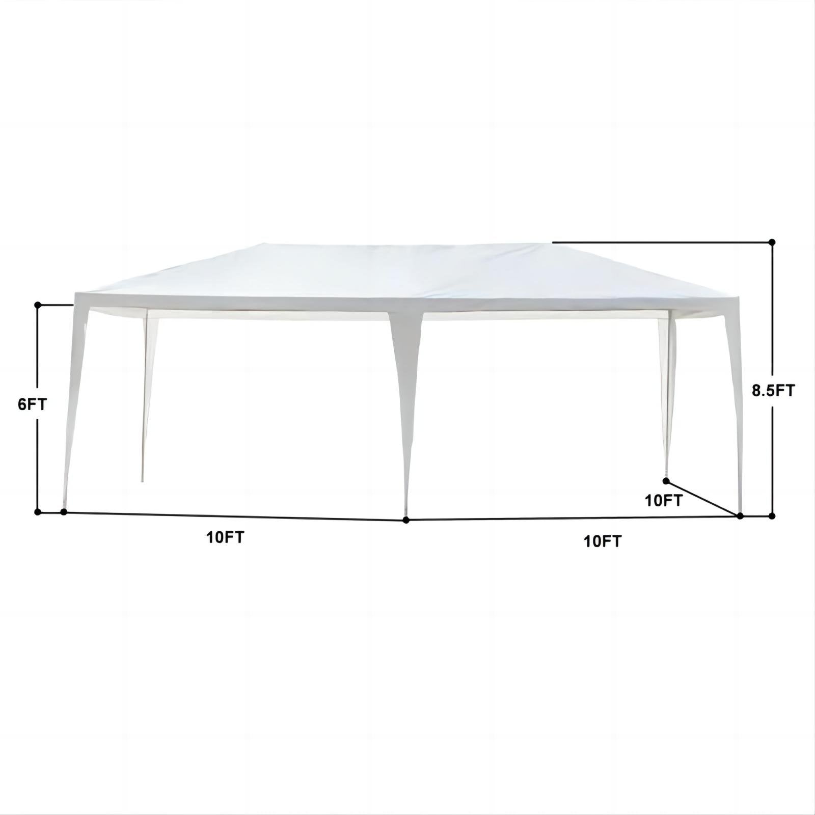 10ftx20ft Outdoor Canopy Weather-resistant Tent Wedding Party Tent 4 Sidewalls W/Carry Bag