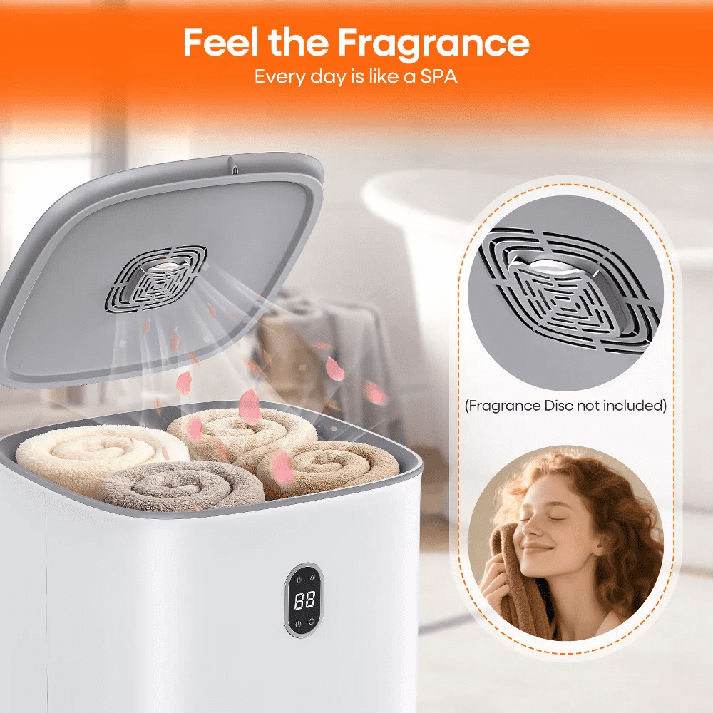Fenbeli 35L Towel Warmer with LED Display, Bathroom Towel Heater, White
