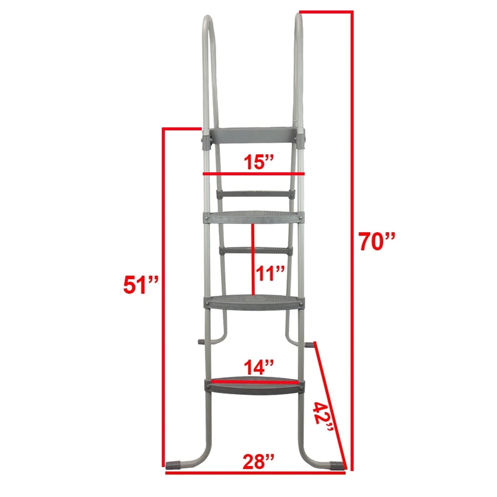 Fenbeli 18ft x 48in Round Inflatable Top Ring Swimming Pool, Multicolor