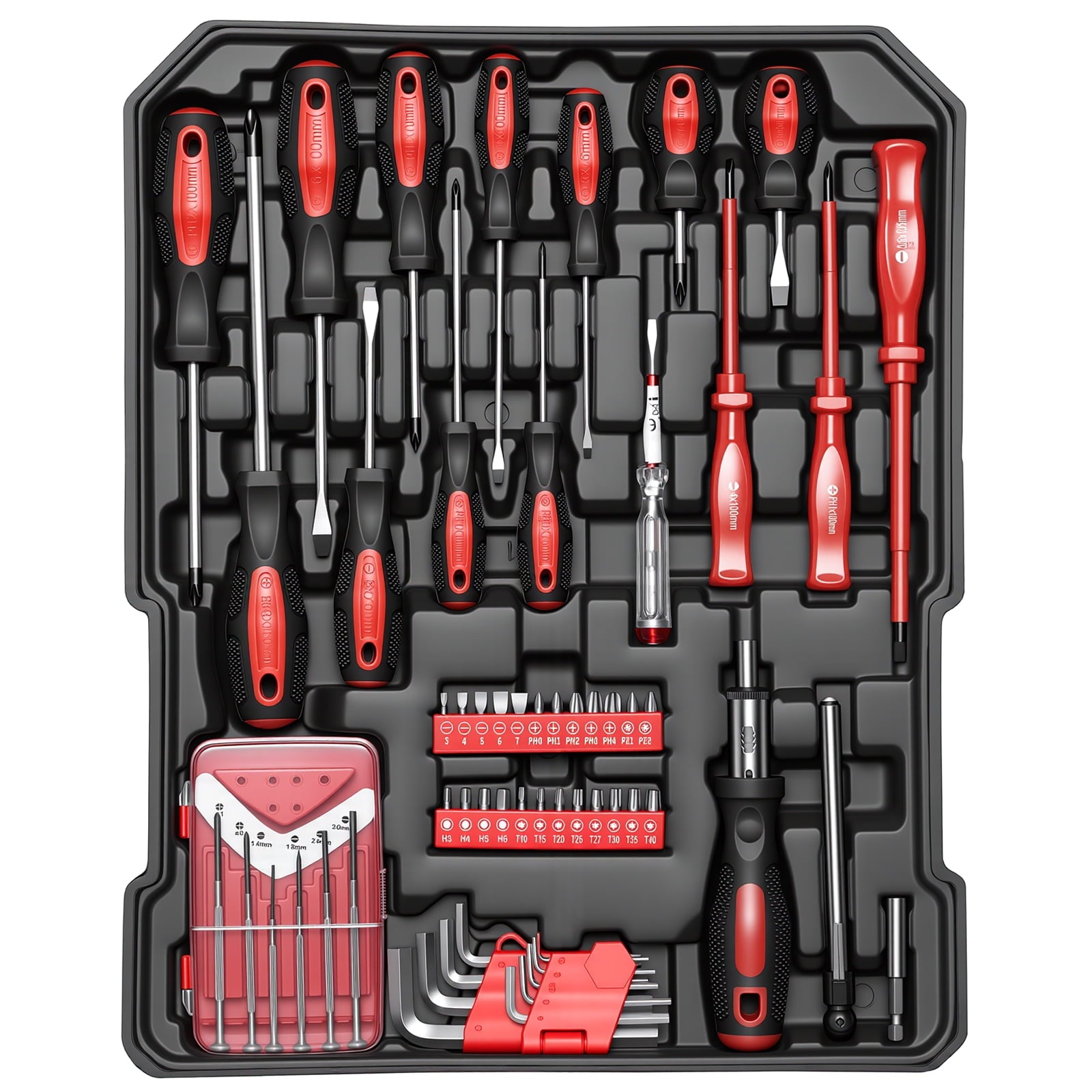 Fenbeli 399 Piece Tool Set, Professional Chrome Vanadium Steel Tool Kit with Aluminum Trolley Case and Wheels, Home Auto Repair Mechanic Tool Box,Silver