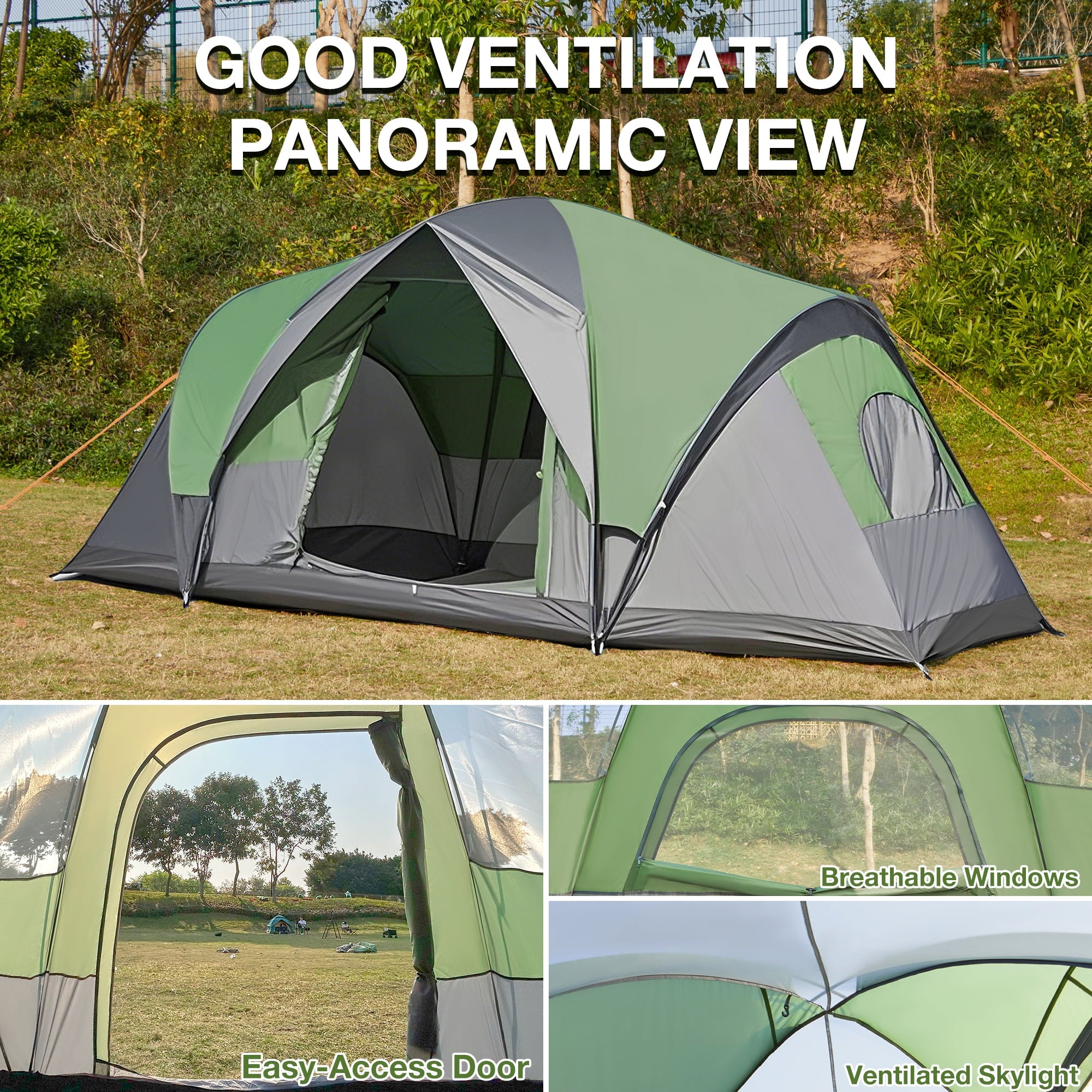 Fenbeli Camping Tent Waterproof Family Tent for Camping, Large Portable Tent for 5-6 People