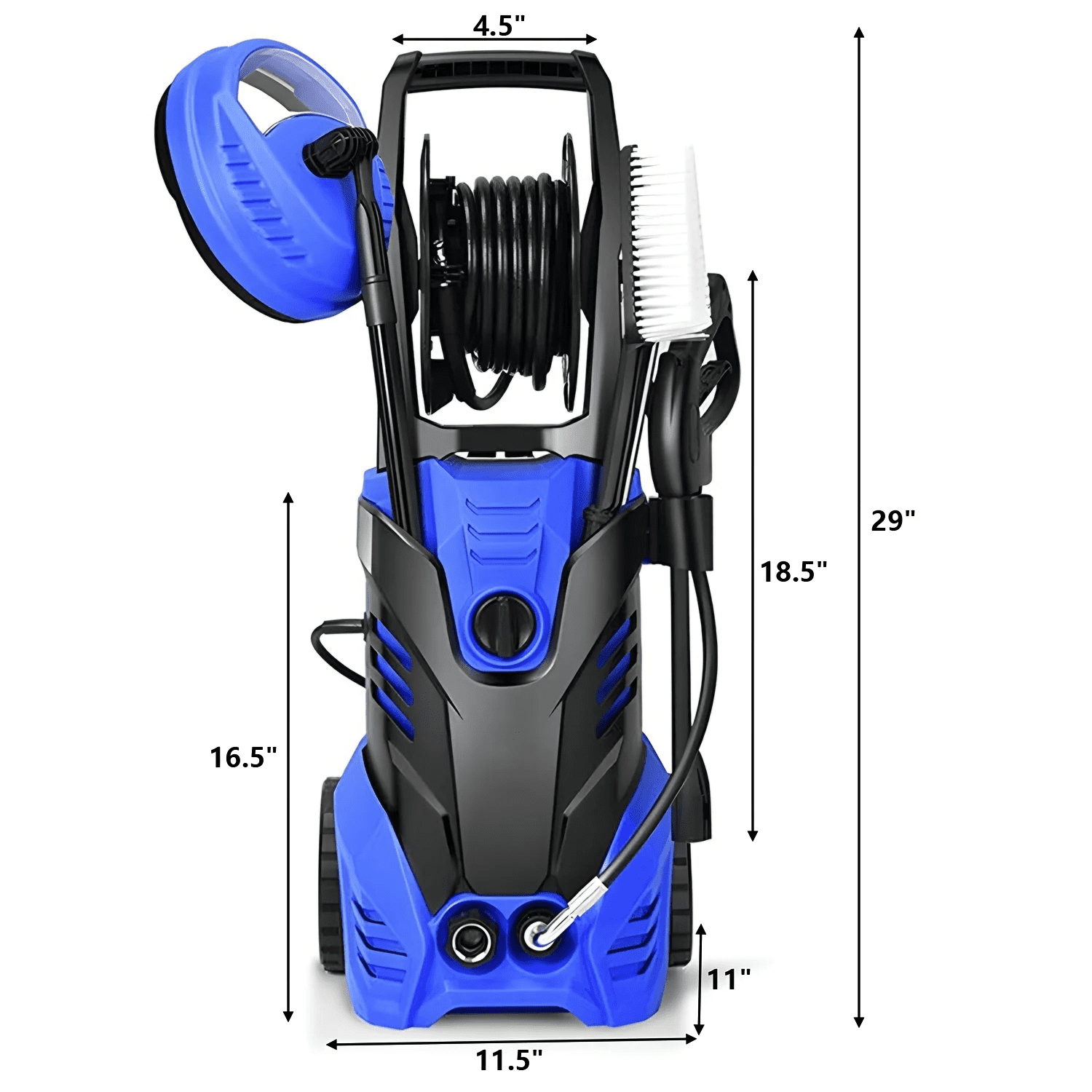 Vebreda 3800 PSI Electric Pressure Washer Lightweight Power Pressure Washer, Great for Cars Washing Fences Patios Driveways