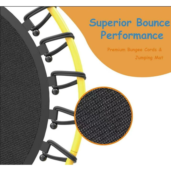 Fenbeli 42in Trampoline for Kids with Enclosure Net Mini Indoor/Outdoor Trampolines with Heavy Duty Frame