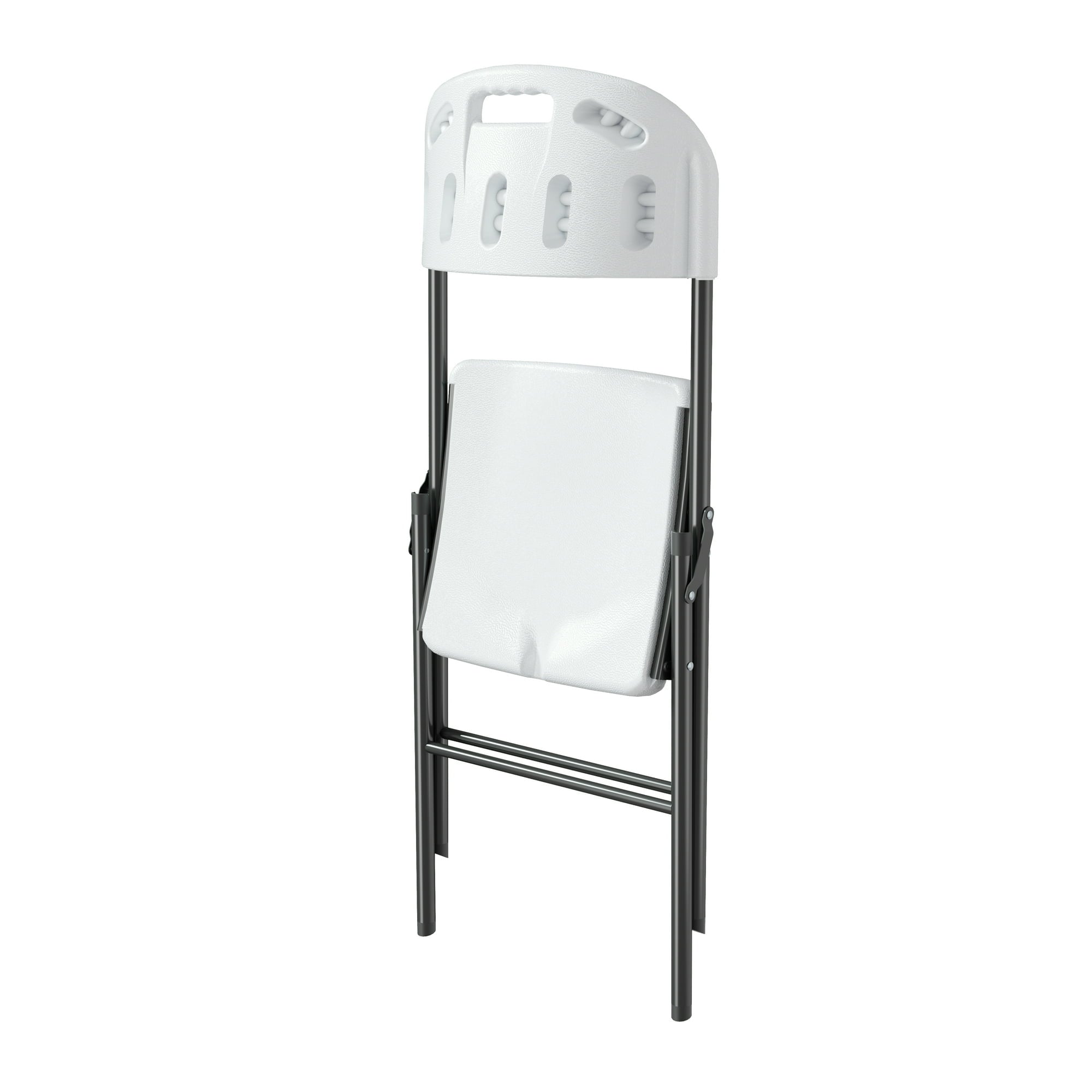 Fenbeli 5 Piece Folding Table and Chairs, Portable Event Card Table with Chairs Set of 4 for Indoor/Outdoor, Picnic, Game Room White