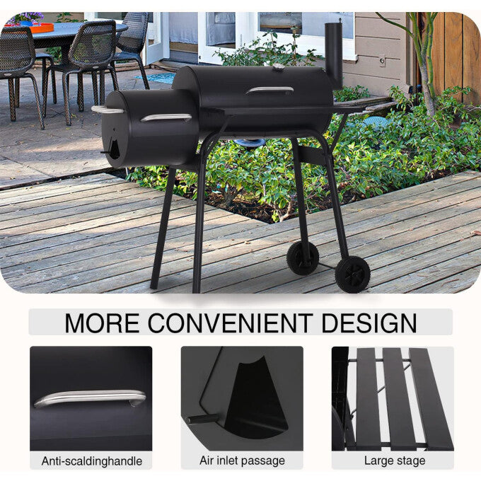 Fenbeli Portable BBQ Charcoal Grill with Cover, Black