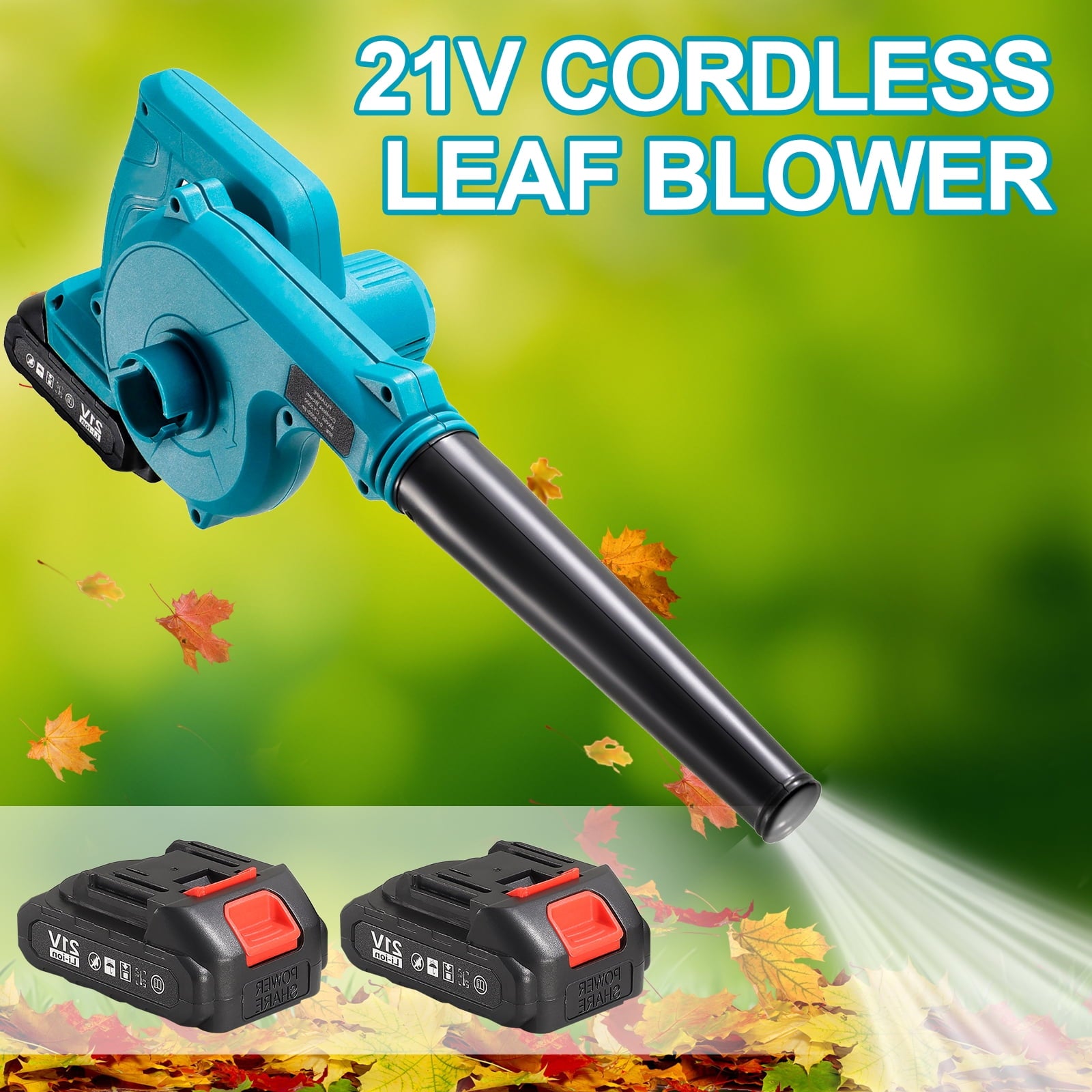 Fenbeli 20V Cordless Handheld Leaf Blower with 2 batteries and charger
