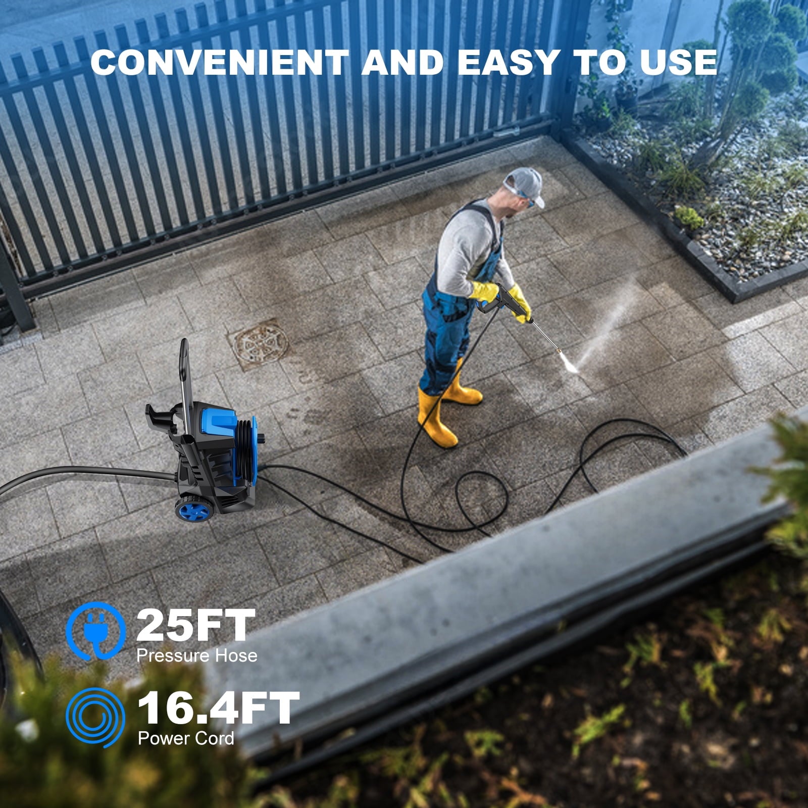 Fenbeli 4800 PSI Max Electric Pressure Washer 110V 2.4 GPM Max