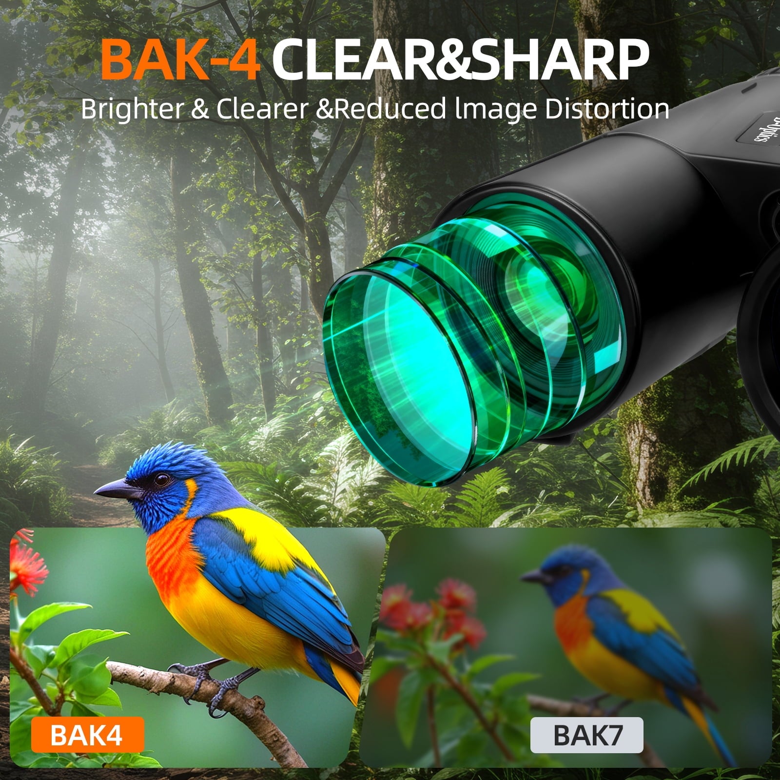 Fenbeli 12x42 HD Binoculars for Adults with Phone Adapter & Tripod, Waterproof Compact Binoculars for Bird Watching Hunting Hiking Concerts Sports