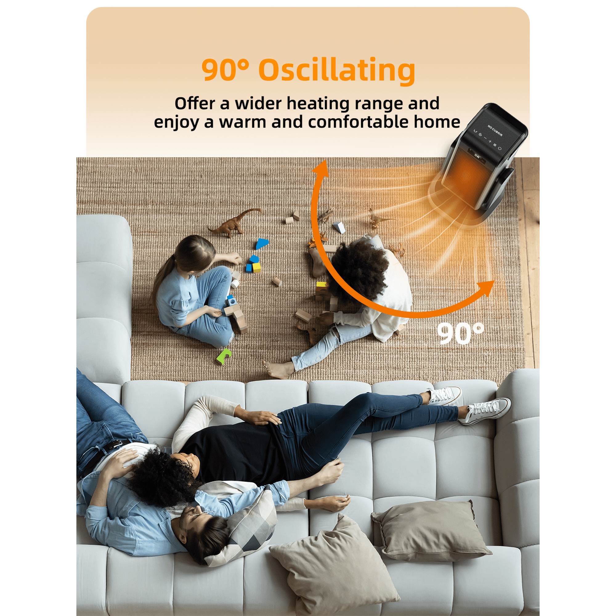 Tower Electric Space Heater with Remote