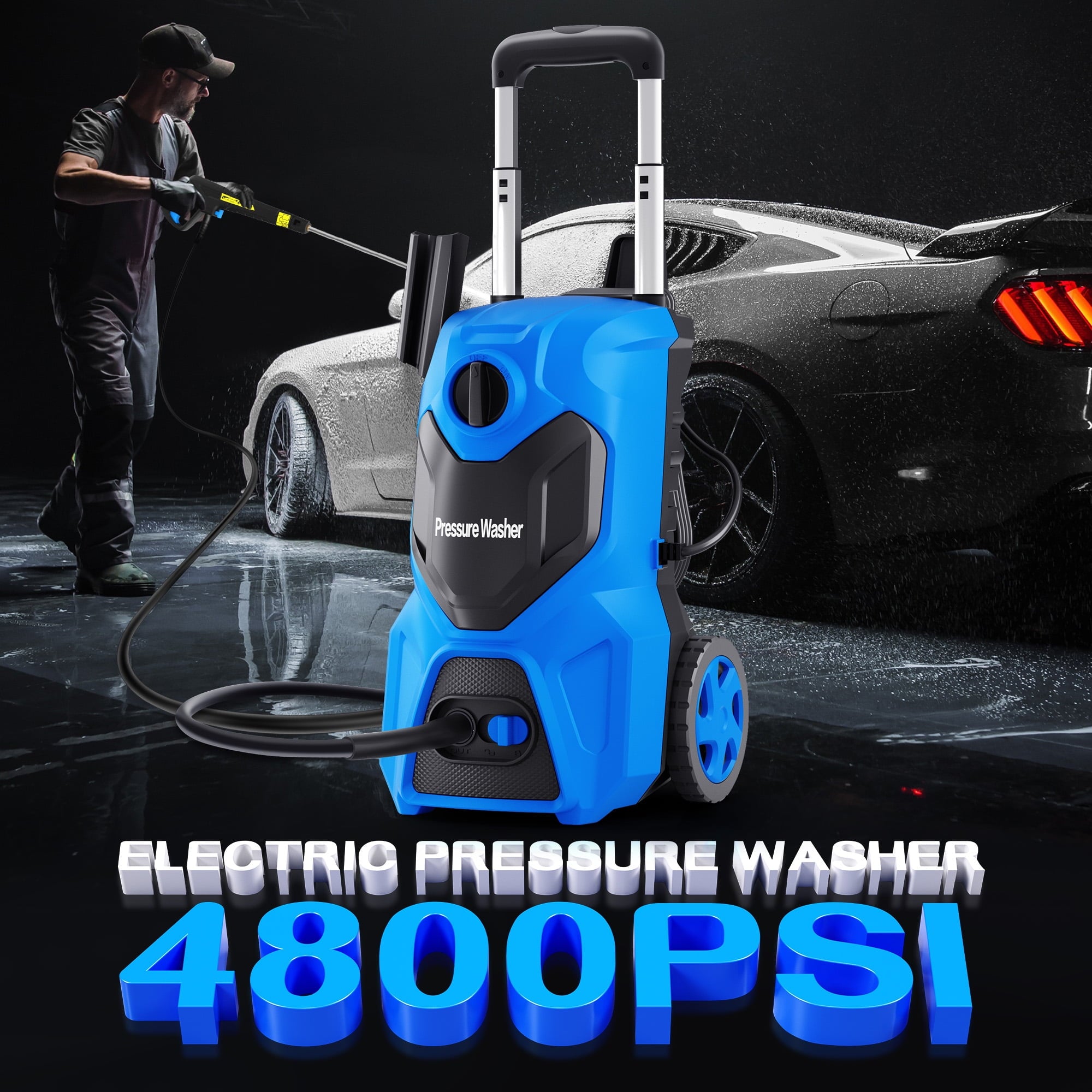 Fenbeli Electric Pressure Washer, 4800 PSI 3.2GPM Power Washer for Cars, Fences and Patios