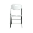 Fenbeli 5 Piece Folding Table and Chairs, Portable Event Card Table with Chairs Set of 4 for Indoor/Outdoor, Picnic, Game Room White