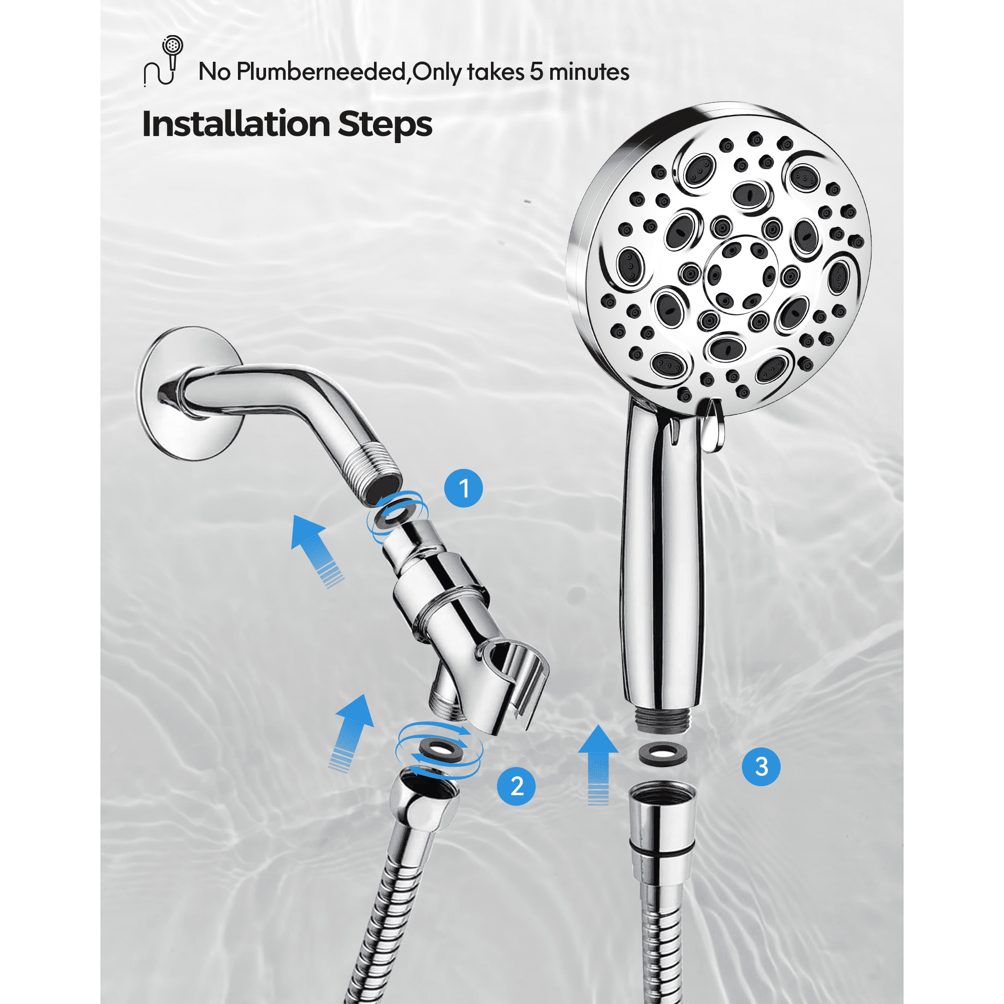 Fenbeli Luxury Dual Showerhead