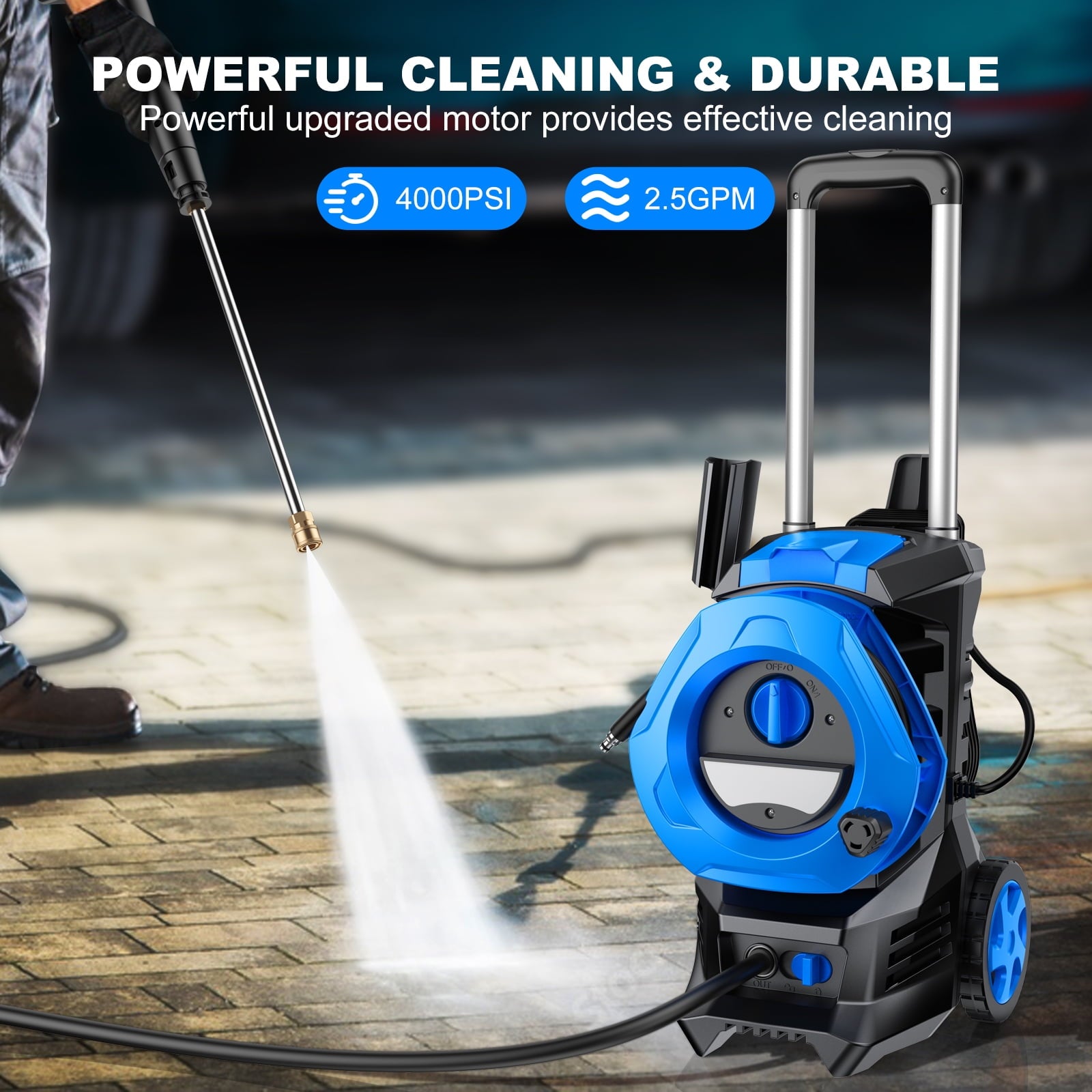 Fenbeli 4800 PSI Max Electric Pressure Washer 110V 2.4 GPM Max