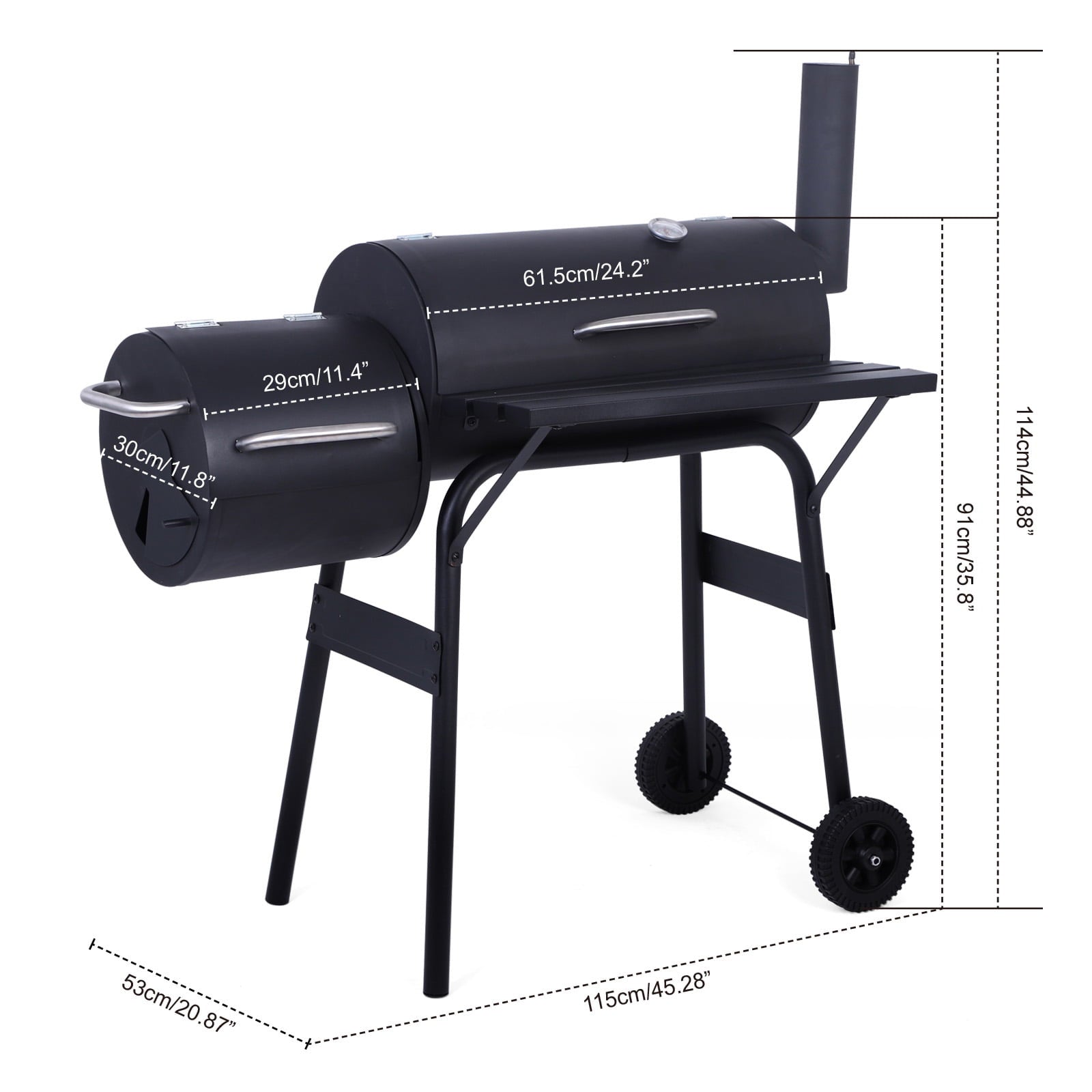 Fenbeli Portable BBQ Charcoal Grill with Cover, Black