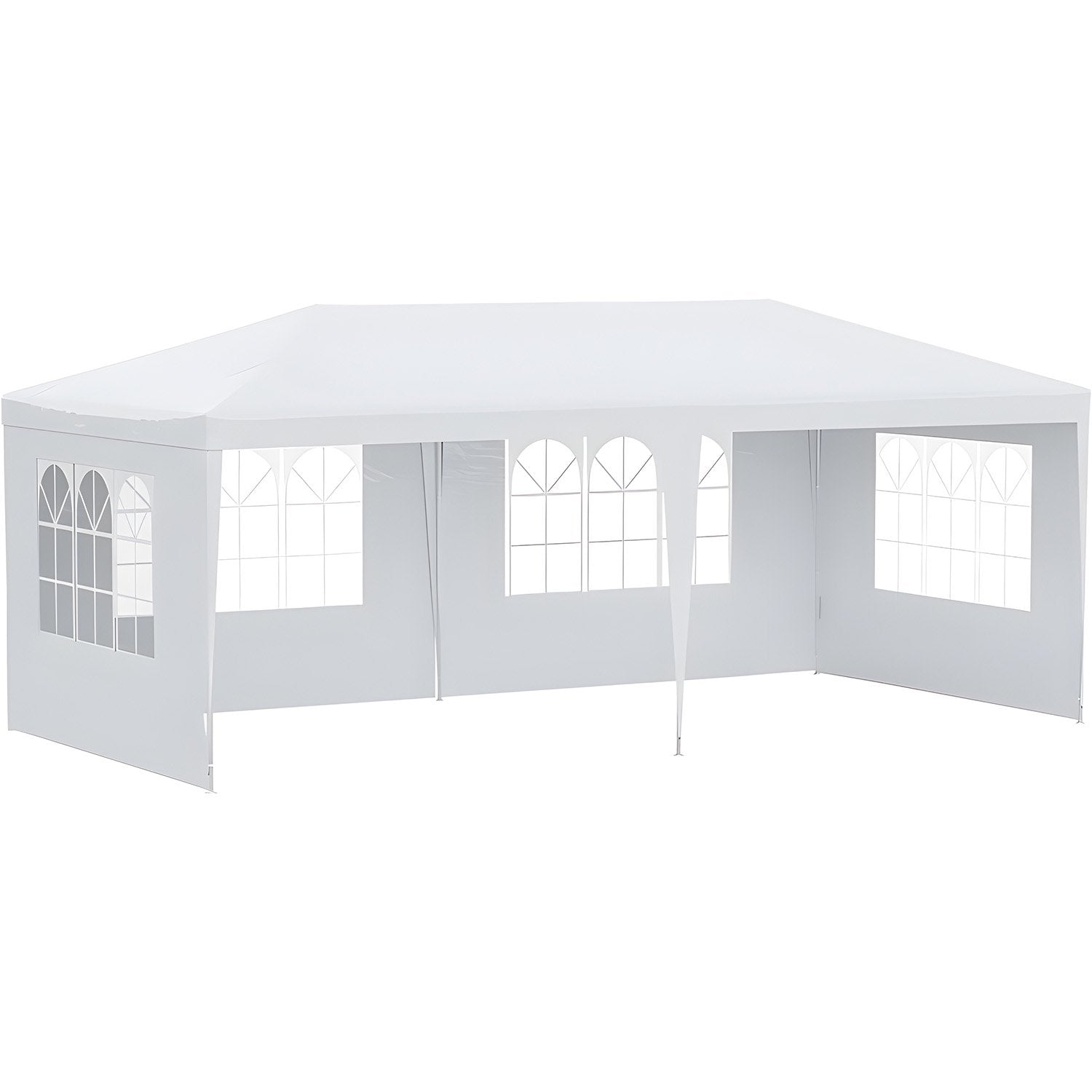 10ftx20ft Outdoor Canopy Weather-resistant Tent Wedding Party Tent 4 Sidewalls W/Carry Bag