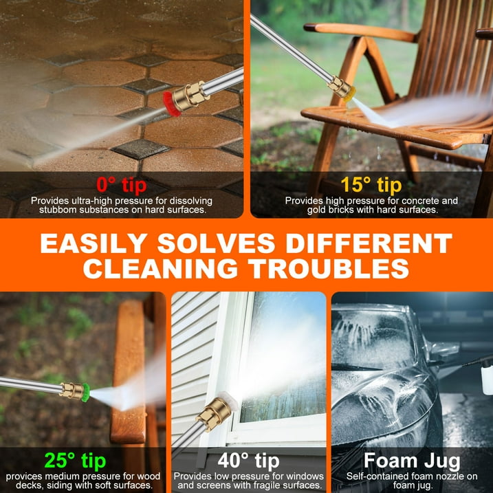 Fenbeli Electric Pressure Washer 4000 PSI Max 2.5 GPM Power Washer