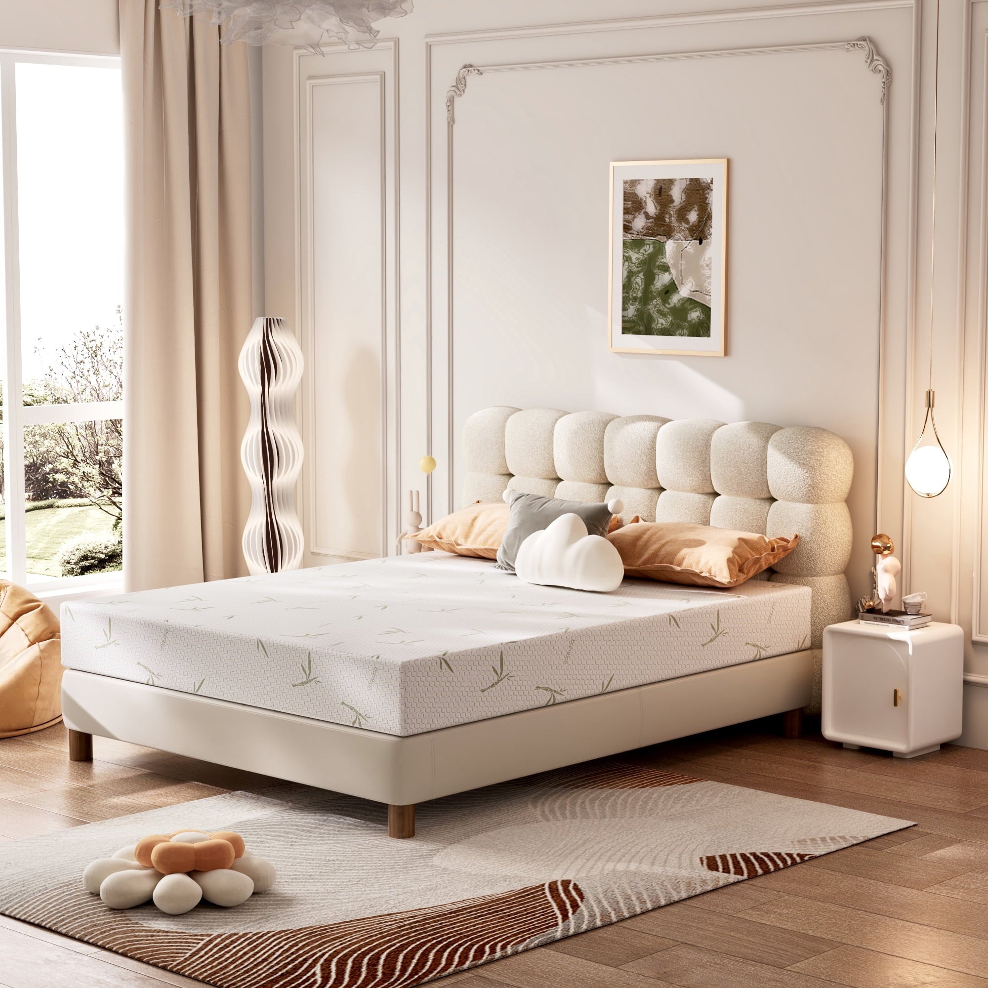 Furnibear 10 inch Full Mattress, Gel Green Tea Infused Memory Foam Mattress,Adult