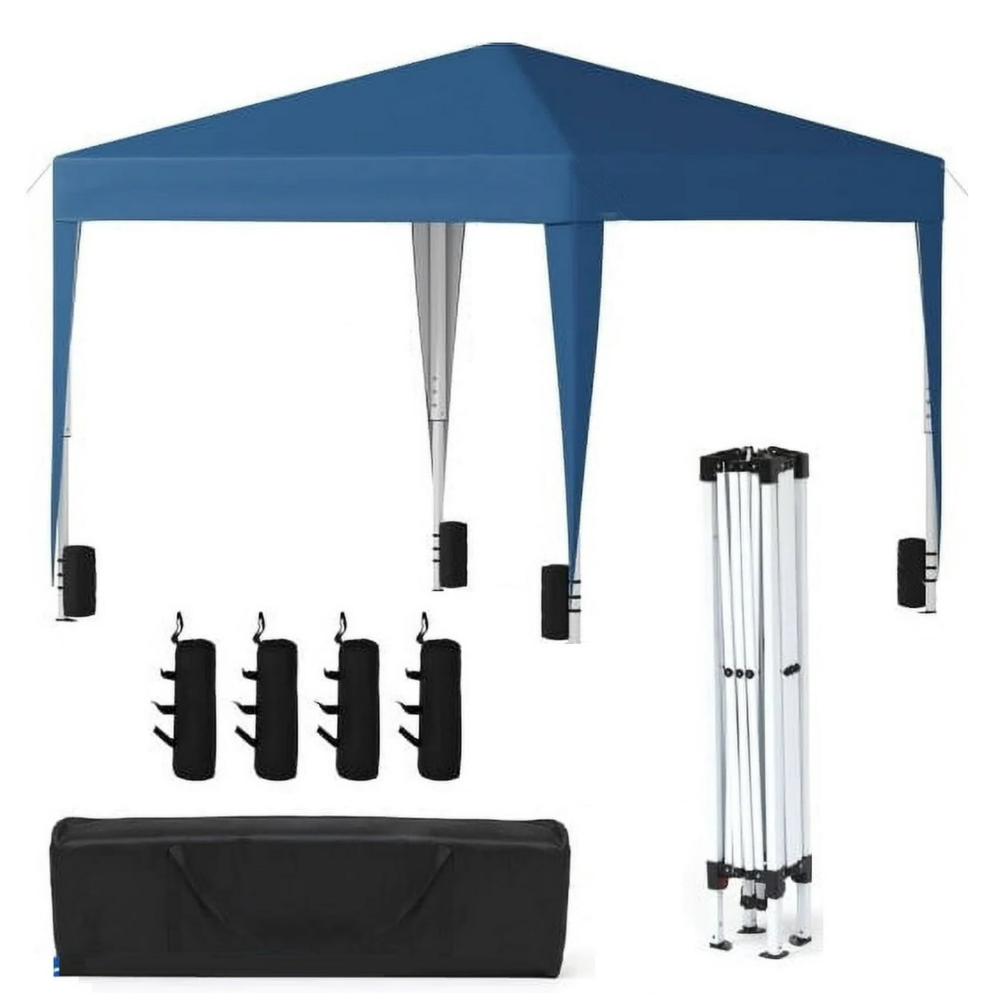 Fenbeli 10 10ft Pop Up Canopy Tent Portable Beach Canopy with Carry Bag for Backyard Party Blue