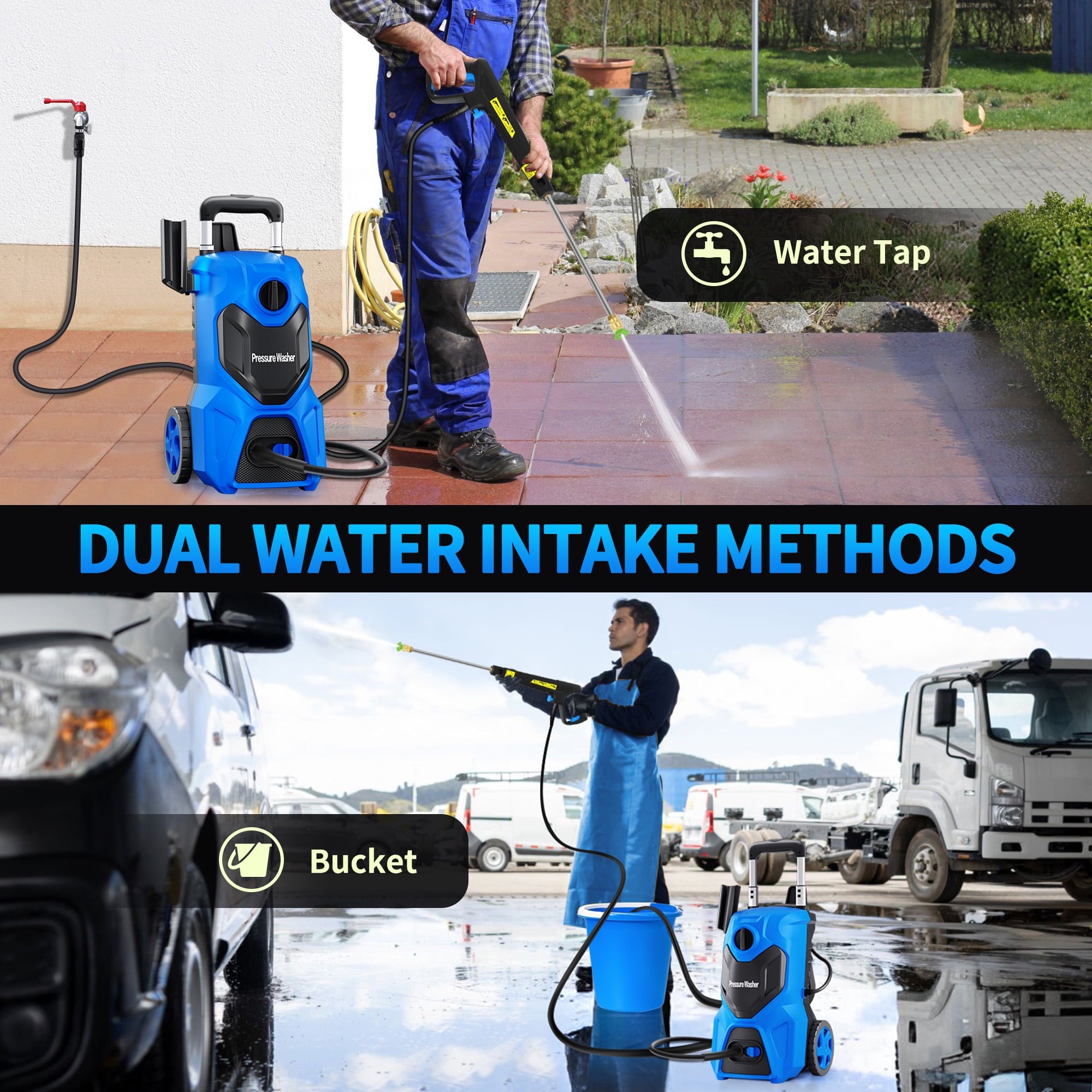 Fenbeli Electric Pressure Washer, 4800 PSI 3.2GPM Power Washer for Cars, Fences and Patios
