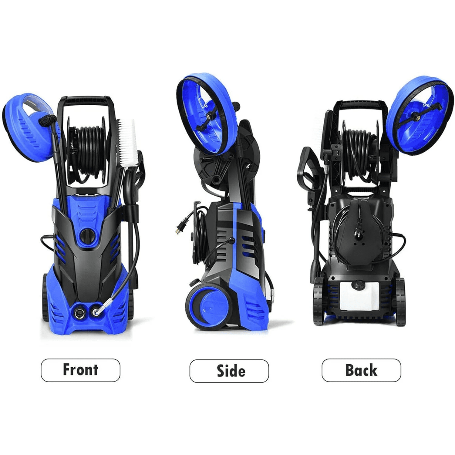 Vebreda 3800 PSI Electric Pressure Washer Lightweight Power Pressure Washer, Great for Cars Washing Fences Patios Driveways