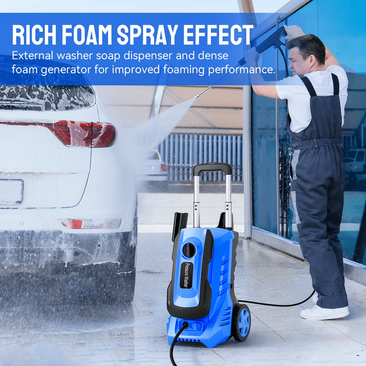 ALPULON 3800PSI Electric Pressure Washer 2.6GPM Power Washer 1800W Cleaning Machine for Car Cleaning Blue