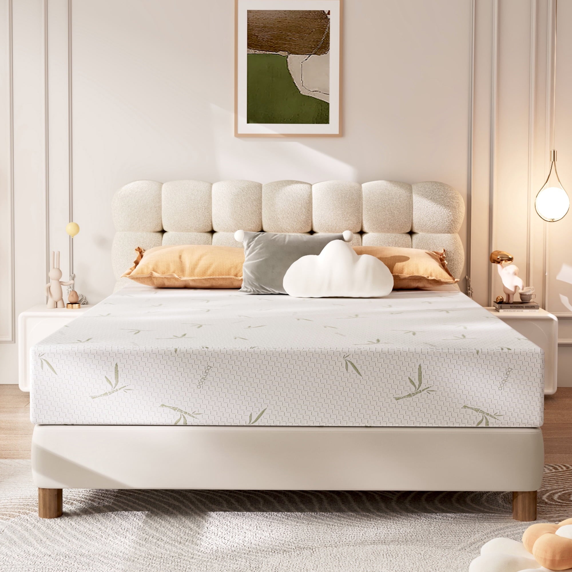 Furnibear 10 inch Queen Mattress, Gel Green Tea Infused Memory Foam Mattress,Adult