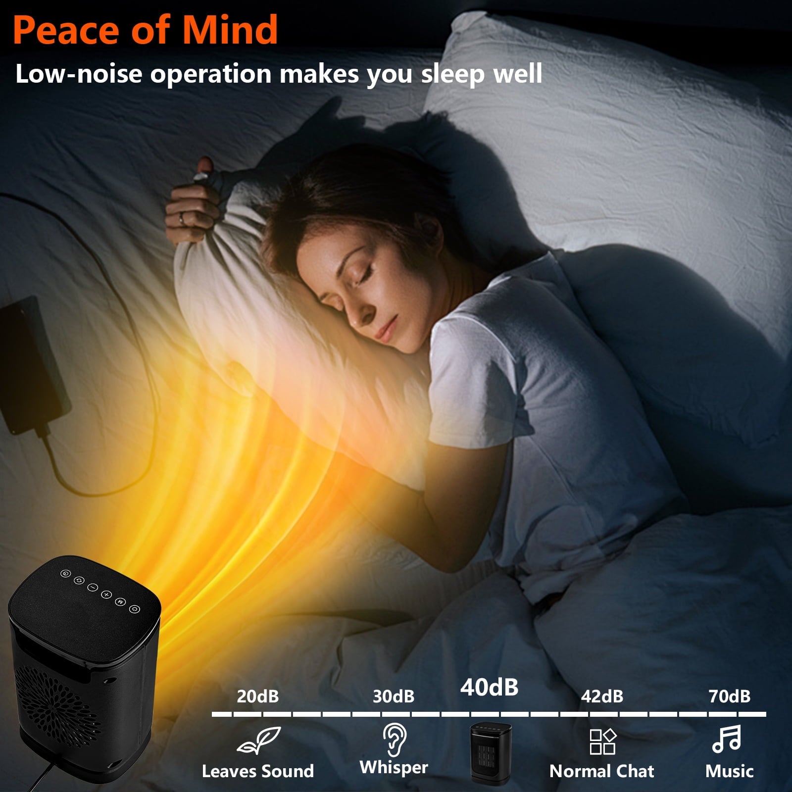 Space Heater 70 Oscillation 1500W Electric Heater 1-12h Timer with Remote Thermostat Portable Heater for Office Home Black