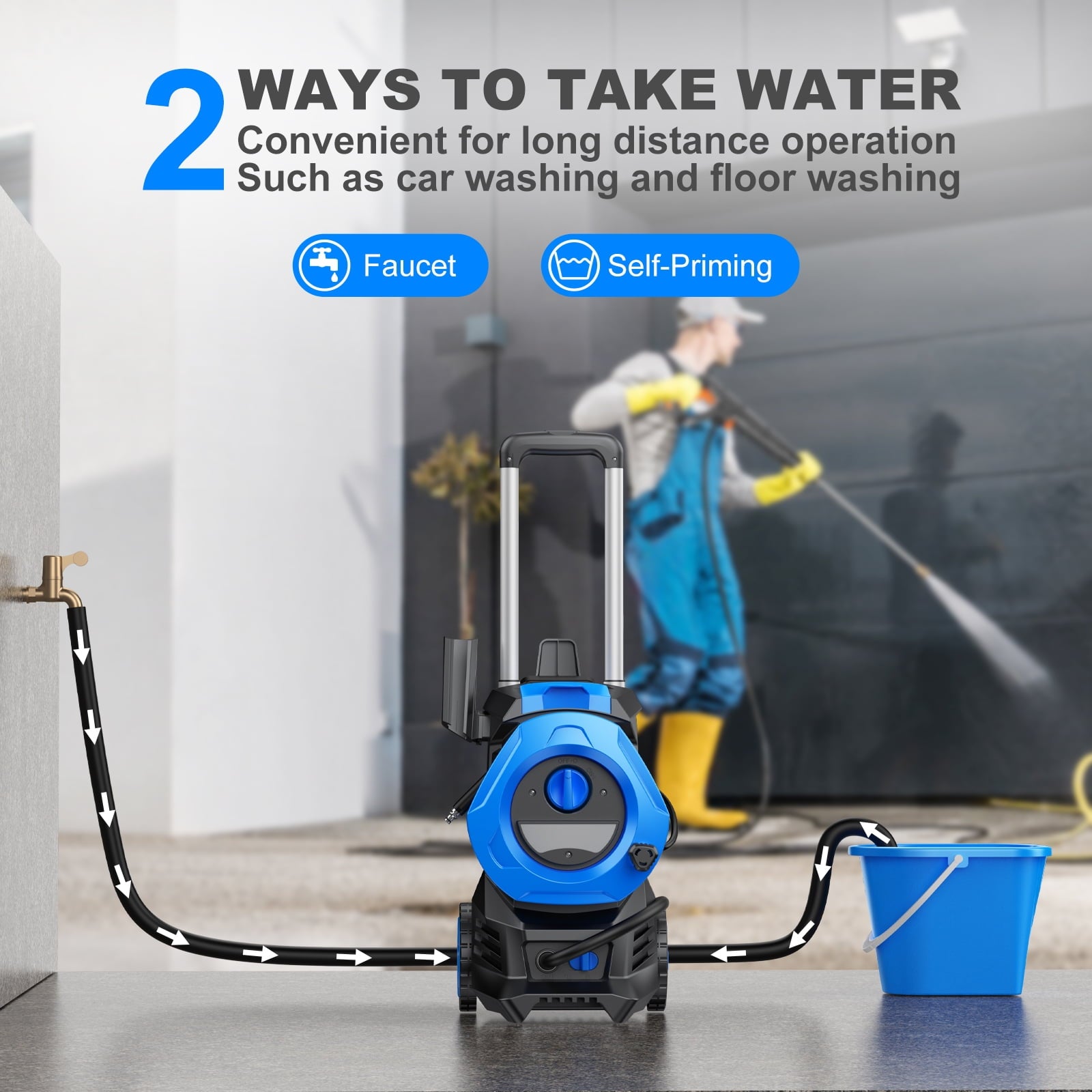 Fenbeli 4800 PSI Max Electric Pressure Washer 110V 2.4 GPM Max