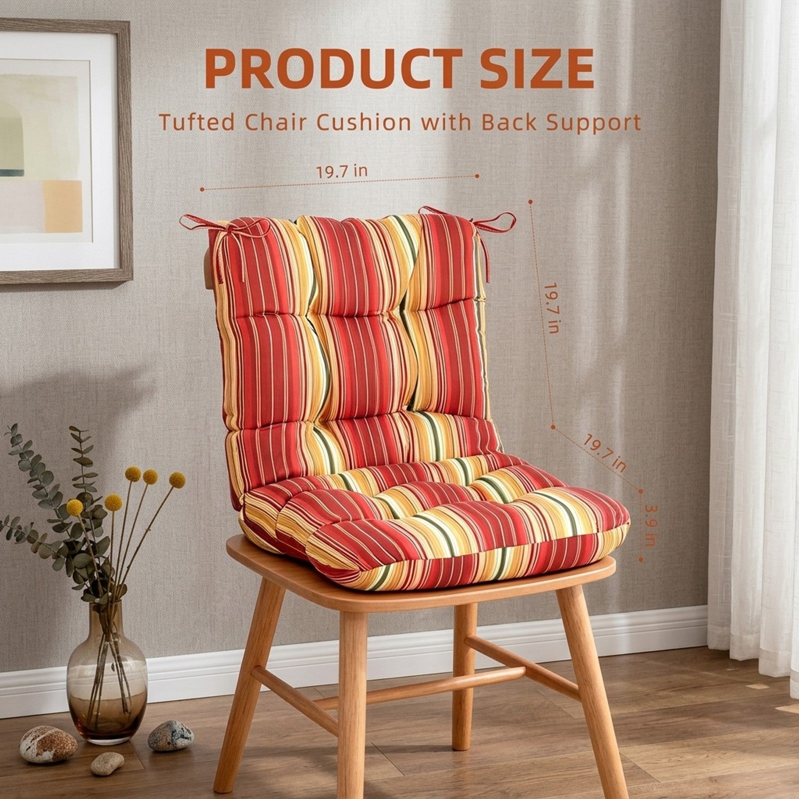 Fenbeli Tufted Chair Cushion, 42.52 ¡Á 21.65 ¡Á 5.91-Inch Seating Cushion with Tufted Surface for Chair Seating