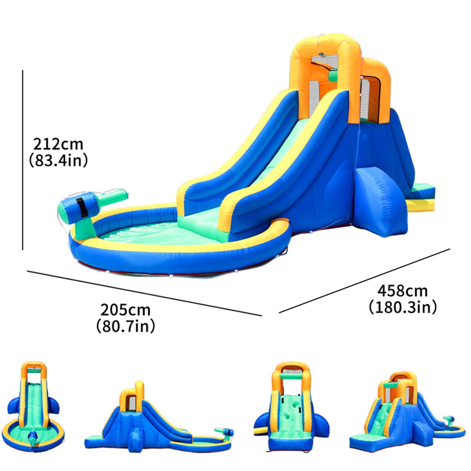 Fenbeli Inflatable Water Slide Park Castle for Little Kids