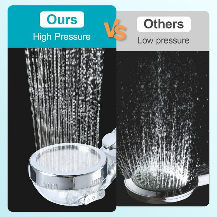 Hand Held Shower Head with Filter Beads 3 Settings Spray High Pressure Shower Heads