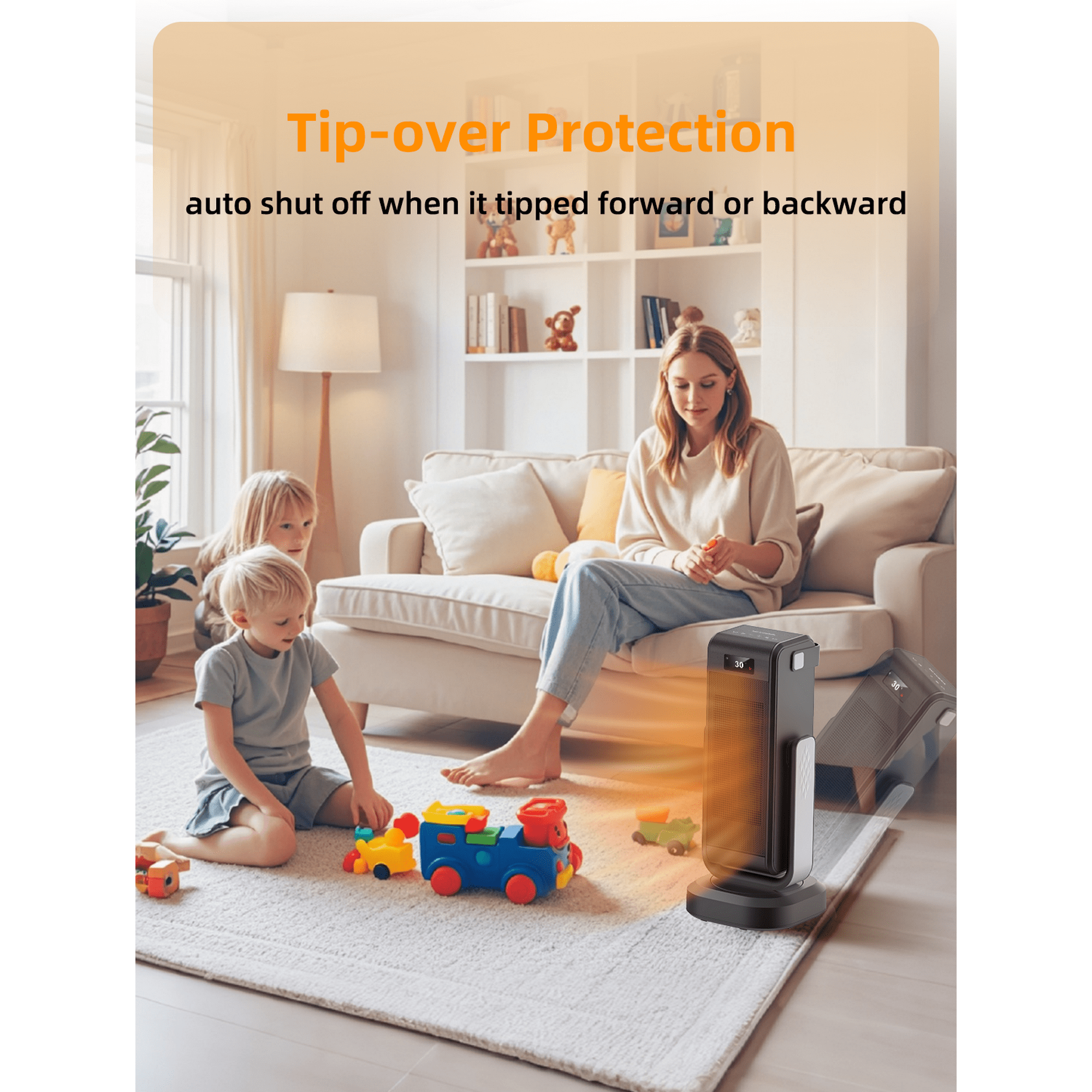 Tower Electric Space Heater with Remote