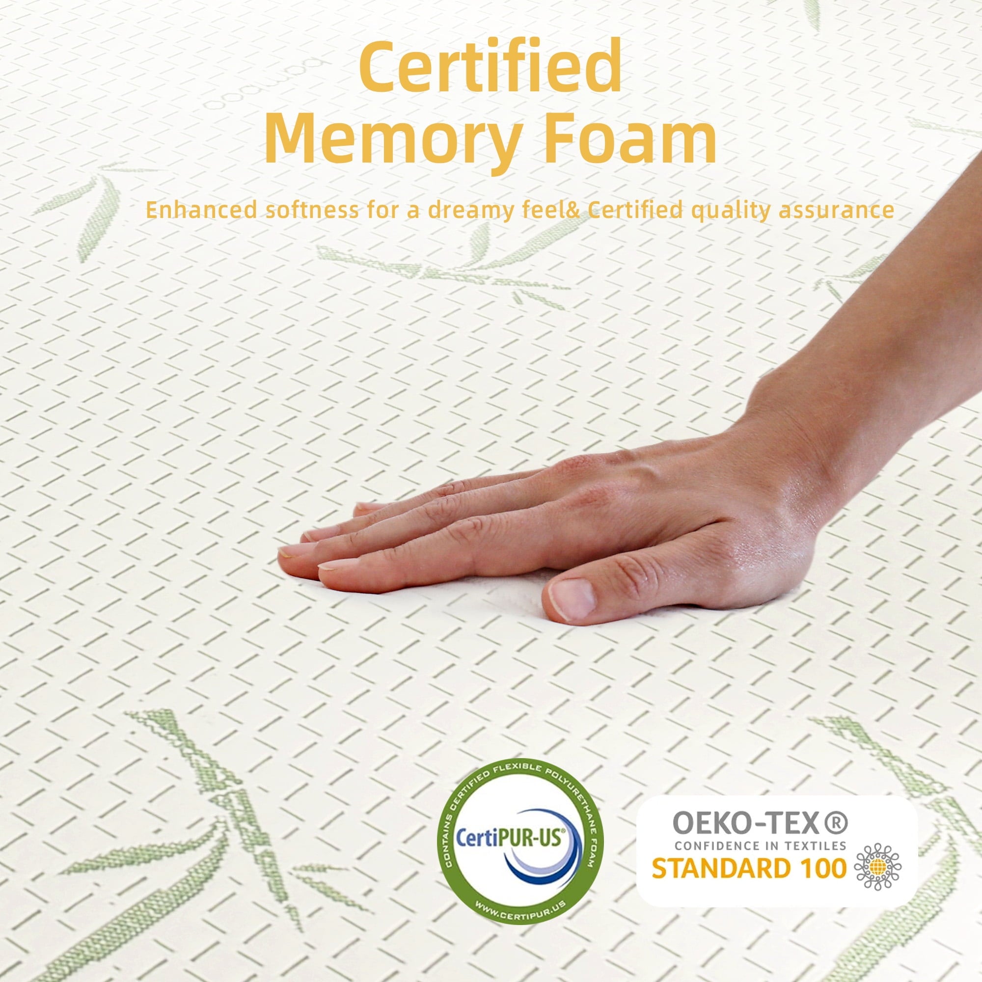 Furnibear 10 inch Twin Mattress, Gel Green Tea Infused Memory Foam Mattress,Adult
