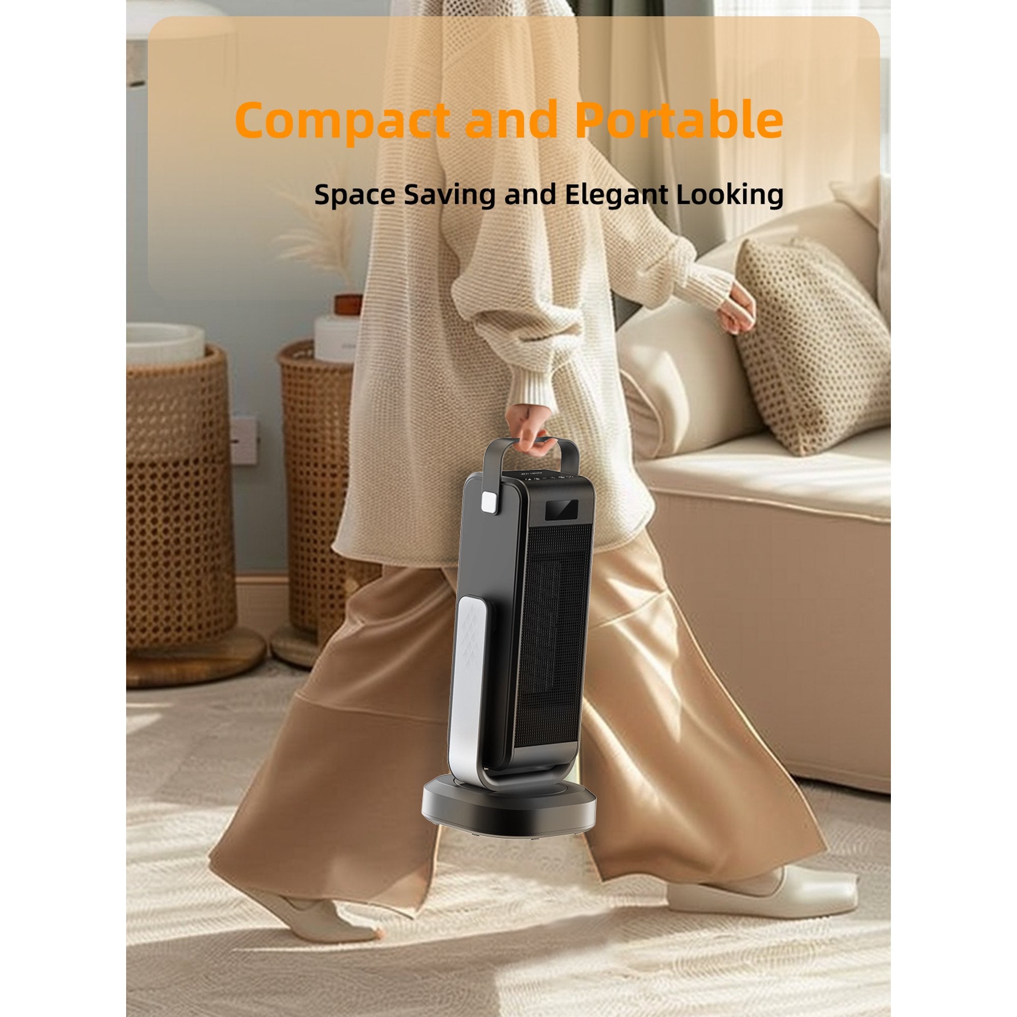 Tower Electric Space Heater with Remote