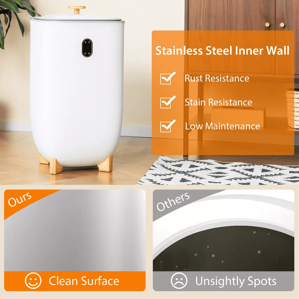Fenbeli 35L Towel Warmer with LED Display, Bathroom Towel Heater, White