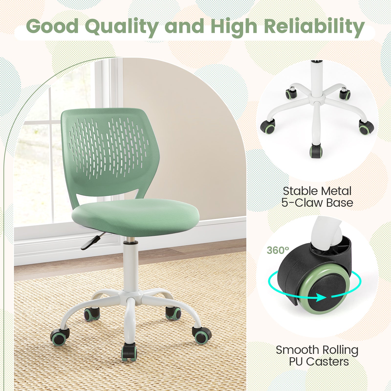 Ergonomic Children Study Chair with Adjustable Height