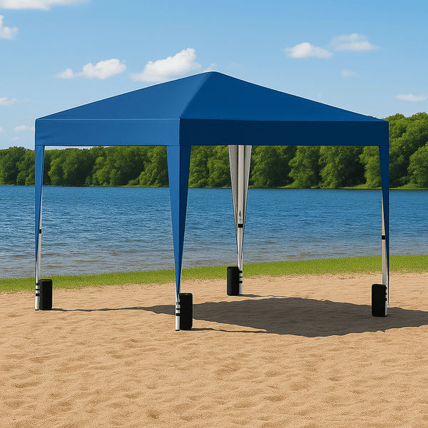 Fenbeli 10 10ft Pop Up Canopy Tent Portable Beach Canopy with Carry Bag for Backyard Party Blue