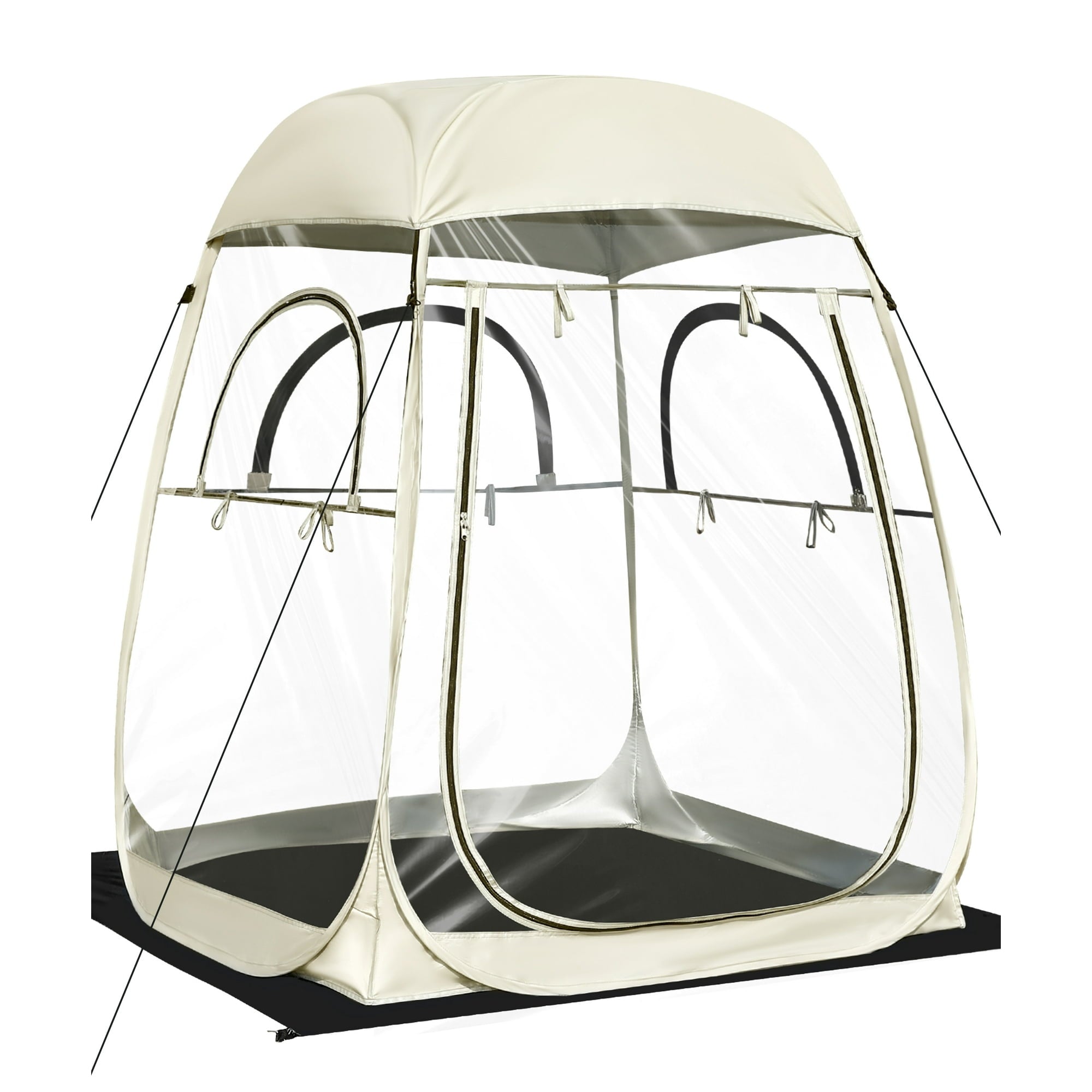 Fenbeli 2 Person Weather Pod, Instant Pop up Tent for Sports Event , Beige