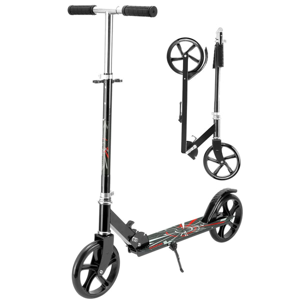 Fenbeli 200mm Black Scooter Commuter Scooter Height Adjustable Folding Kick Scooter for Teens Adults