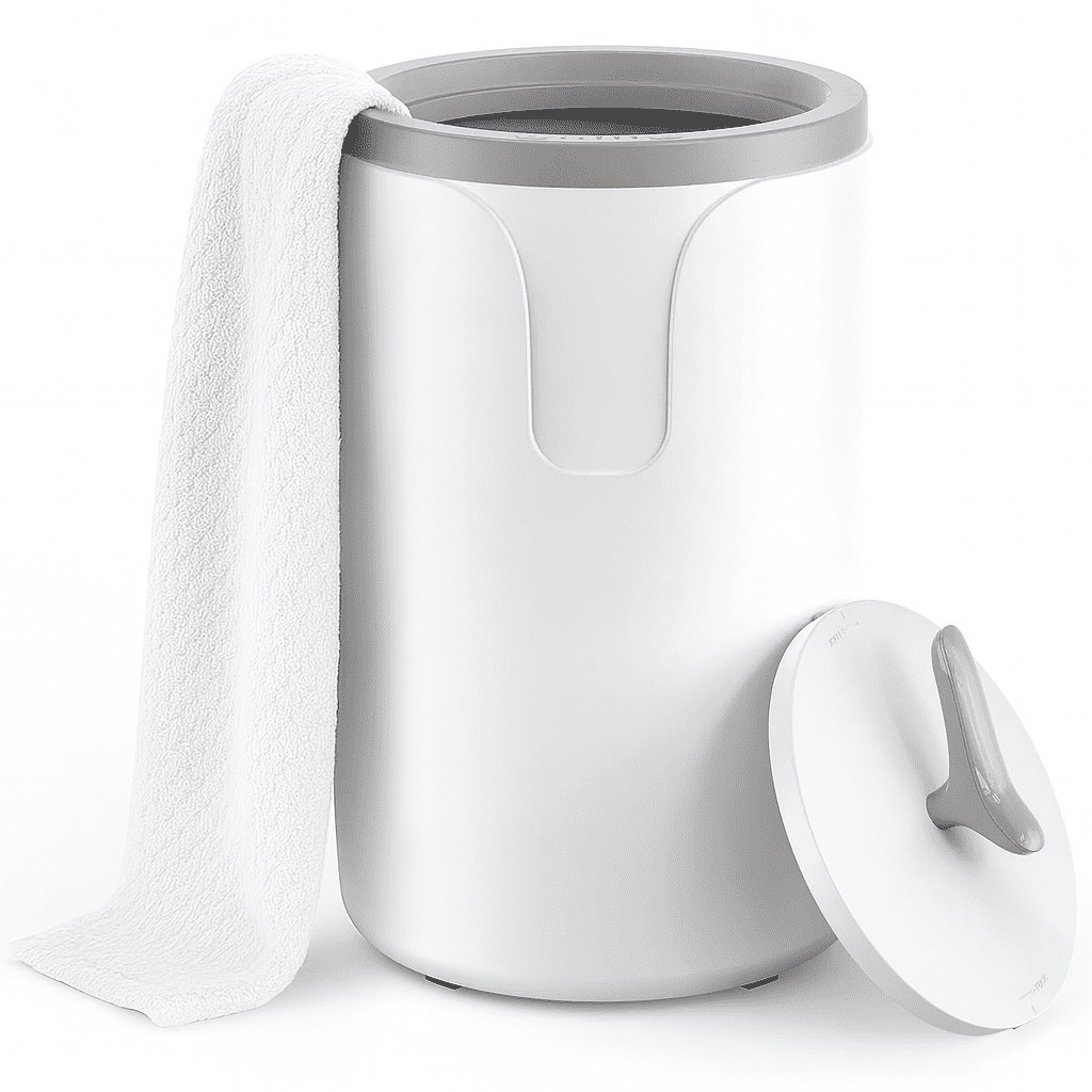 Fenbeli 20L Towel Warmer with Lid for Bathroom Use, White
