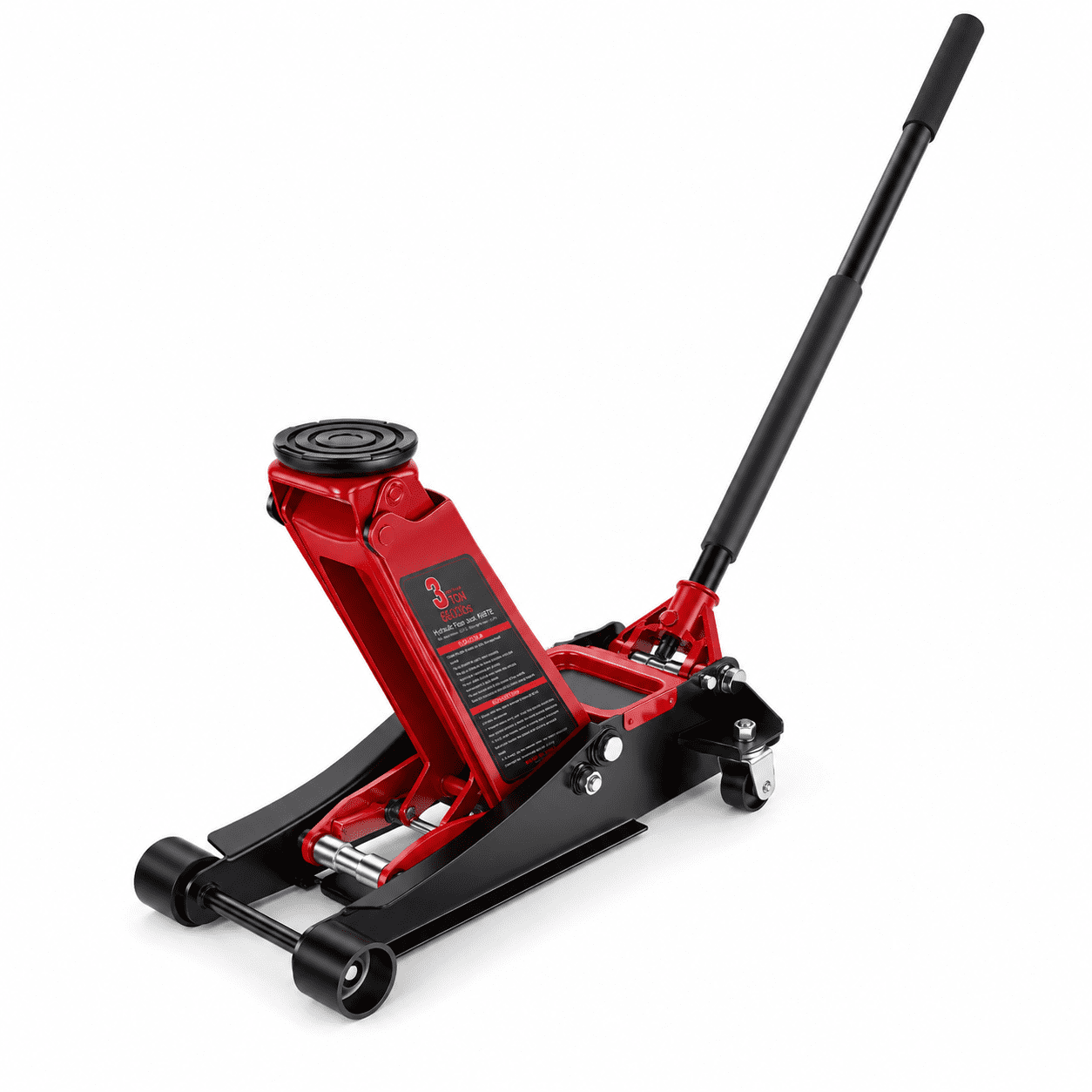 Fenbeli 3 Ton Low Profile Hydraulic Floor Jack, 6600 lb Dual Pump Quick Lift for Cars, SUVs and Trucks