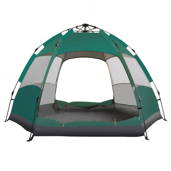 Fenbeli Portable Waterproof Tents for Camping Pop up Tent for 2-4 Person Camping Tent for Family Outdoor Green