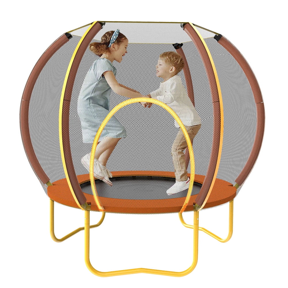 Fenbeli 42in Trampoline for Kids with Enclosure Net Mini Indoor/Outdoor Trampolines with Heavy Duty Frame