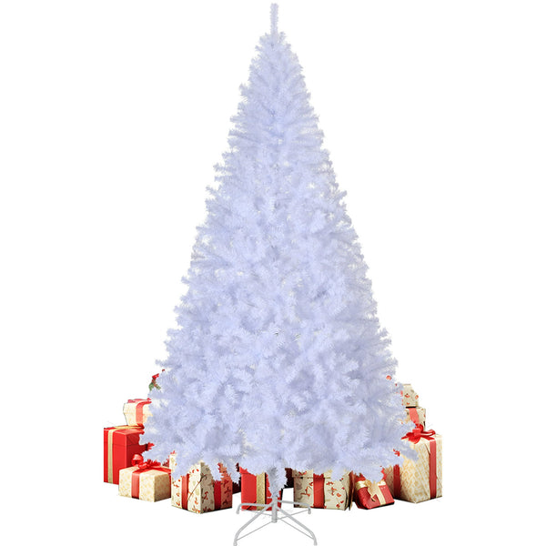 Fenbeli 7.5ft White Artificial Christmas Tree with 1350 Branch Tips for Indoor and Outdoor Decor