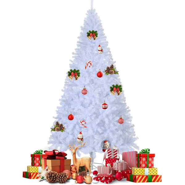 Fenbeli 7.5ft Premium Artificial PVC Christmas Tree Stand Indoor Outdoor White