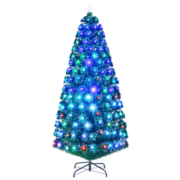 Fenbeli 6ft Tall Pre-Lit Fir Artificial Christmas Tree with 235 Lights and 235 Tips Christmas Decoration Green