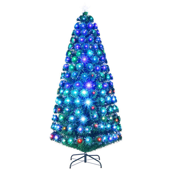 Fenbeli 7FT Realistic Pre-Lit Green Spruce Artificial Holiday Christmas Tree with 285 Lights