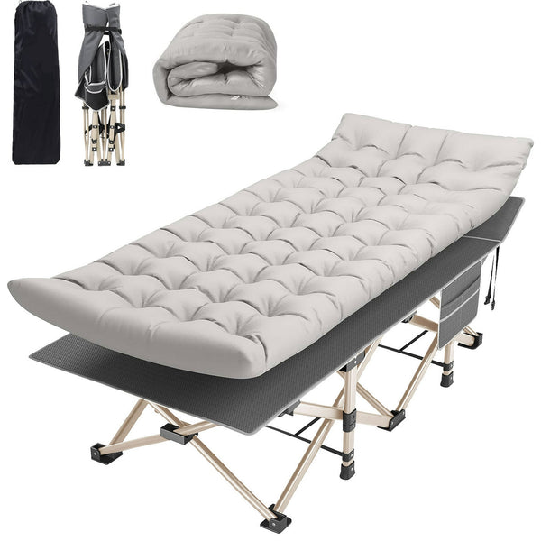 Fenbeli Camping Cots with Removable Mattress, Lounge Chair